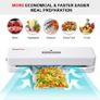 Vacuum Food Sealer, Automatic Food Sealer Machine for Dry and Moist Food Fresh Preservation, 2-in-1 Functions with Vacuum and Seal, with Vacuum Roll Bags and Cutter Image 8