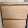 2 IKEA MALM Bedside Tables White Stained Oak Veneer Like New Image 2