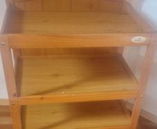 Wooden Baby Changing Table with Storage Shelves