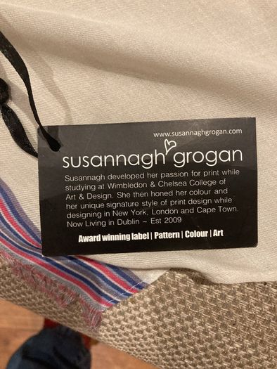 Susannagh Grogan Colourful Modal Long Scarf with frayed ends