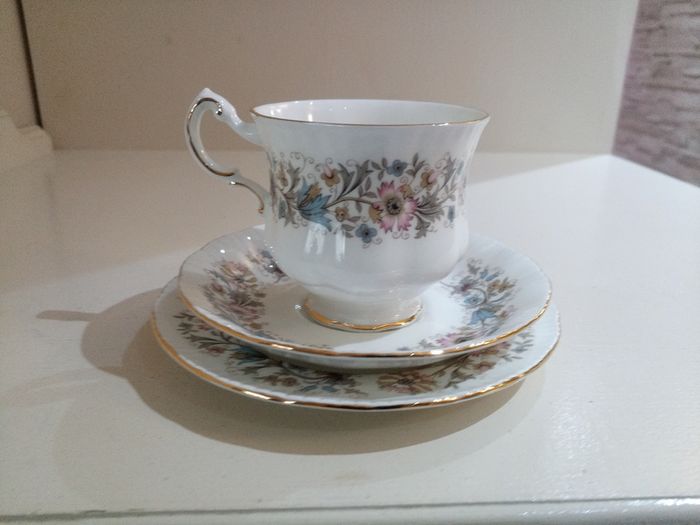 Vintage Tea Trio / Set Paragon Meadowvale Bone China