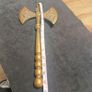 Vintage Solid Brass Heavy Decorative Medieval Viking Style Double Headed Axe Image 5