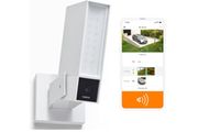 Netatmo Smart Outdoor Surveillance Camera with 105dB Alarm, Wi-Fi, Built-In Lighting, Motion Detection, Night Vision, No Subscription, White, NOC-S-W