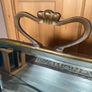 Vintage Victorian Brass Fire Screen With Mirror Image 3