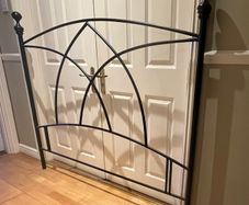 King size black metal headboard