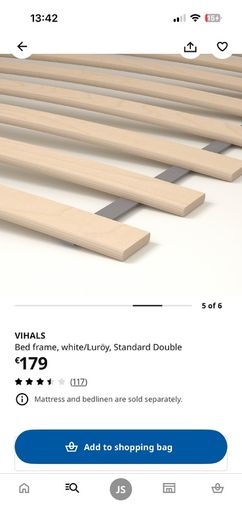 IKEA Vihals Double Bed Frame