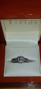 Engagement ring and wedding band