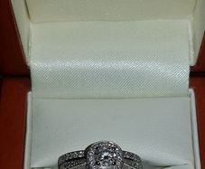 Engagement ring and wedding band