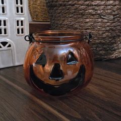 Pumpkin candle holder