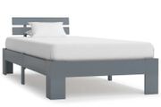 Bed Frame Grey Solid Pine Wood 90x200 cm