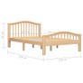 Bed Frame Solid Pinewood 120x200 cm Image 6