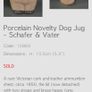 Year 1895   Porcelain  Dog Jug Rare Item  - Schafer & Vater Image 3