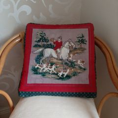 Vintage Cushion/Throw/Picnic Blanket