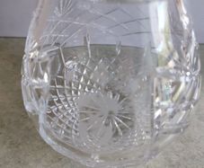 Engreaved Dublin Crystal Vase.