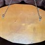 Petite Oval Bevelled Early 20th Century Frameless Mirror with Original Chain Image 9