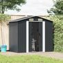 Garden Storage Shed Anthracite Steel 204x132x186 cm Image 2