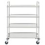 4 Tier Kitchen Trolley 107x55x125 cm Stainless Steel Image 3