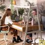 SKLUM Bhan Melamine Steel and Melamine Desk White Gloss Steel Image 2