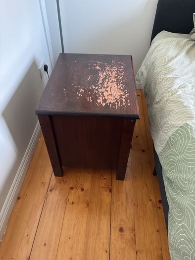 Bedside locker with Rattan Cabinet for Free