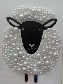 Handcrafted framed Sheep mixed media Mosaic