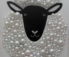 Handcrafted framed Sheep mixed media Mosaic