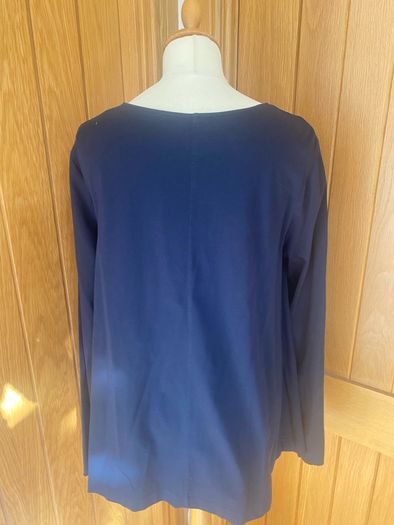 Cos navy viscose top size M/10-12