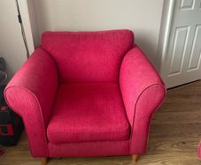 DFS 3 Seater Sofa with Armchair & Stool