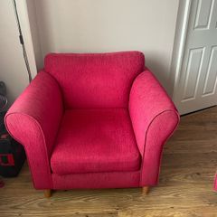 DFS 3 Seater Sofa with Armchair & Stool