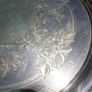Vintage Silver and Gold Plate Serving Tray EPNS. 12" diameter Image 4