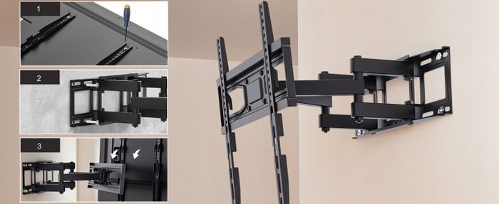 Tv Wall Mount Bracket Tilt Swivel Full Motion 32-85"