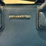 Karl Lagerfeld Blue Vegan Leather Handbag Image 4