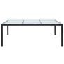 Outdoor Dining Table Black 200x150x74 cm Poly Rattan Image 4