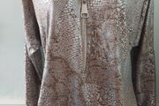 J'aime La Vie  Metalic Snakeskin Top