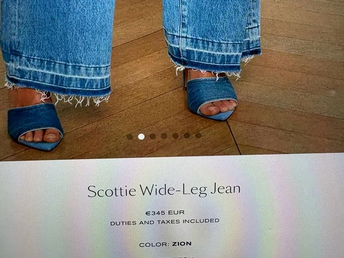 Luxury designer LAgence ladies blue denim wide leg jeans BRAND NEW