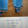 Luxury designer LAgence ladies blue denim wide leg jeans BRAND NEW Image 3