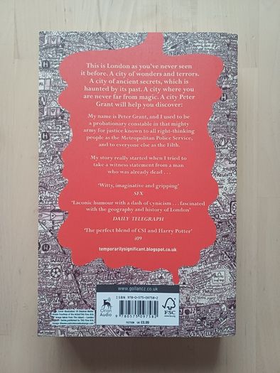 Rivers of London by Ben Aaronovitch (Fantasy Murder Mystery Paperback 2011)