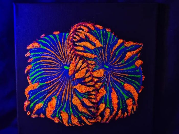 UV Blacklight Coral Reef Wall Art Painting