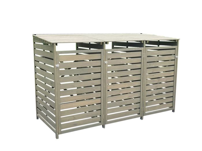 Wheelie Bin Cover  3 Bay Forest Green