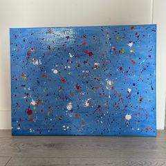 Large blue abstract painting