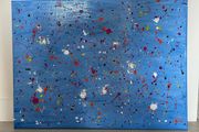Large blue abstract painting
