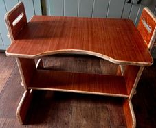 Handmade Kids Desk/Table  Height Adjustable  Flat Pack (No Screws)