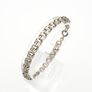 Vintage Double Rolo Interlocking Rings 800 Silver Bracelet Image 4
