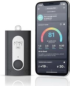 RRP eur 200 . Barely used (+ new original box) portable air quality monitor Atmotube Pro + phone app