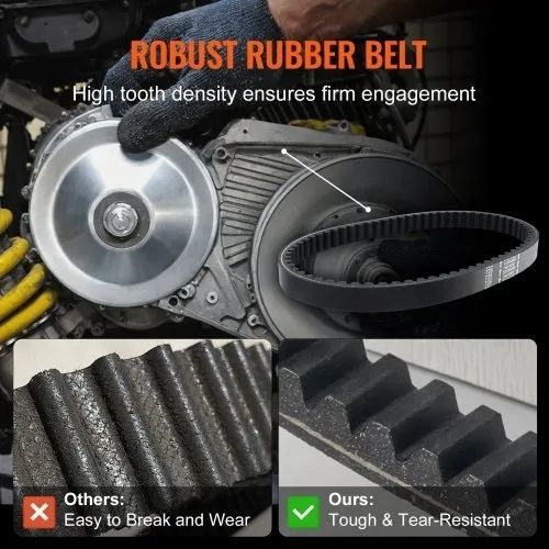 Drive Clutch, 2-8HP Engine, 2000 RPM High-Strength Drive Clutch with Asymmetric Designed Wheels & Robust Rubber Belt, Sturdy & Durable Clutch with Full Accessories