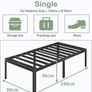 3ft High Single Bed Frames with Rounded Corner Legs Image 2