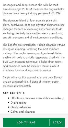 Eve Lom Cleanser 100ml
