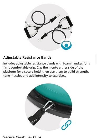 Balance Ball Yoga ball with resistance bands