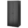 Two IKEA Rakkestad wardrobes black brown sold together Image 3