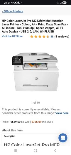 hp printer /scanner/ copier /fax