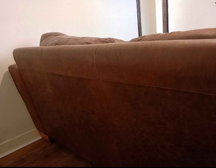 John Lewis Leather Sofa & Chair